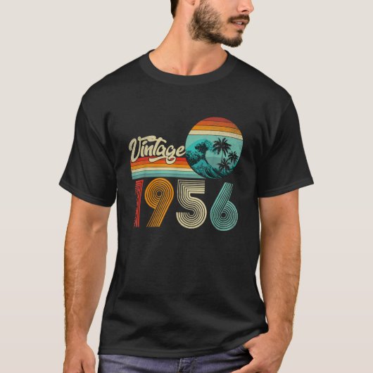 T-shirt Classique 1956 70e conception pour cadeau de fête (Devant)