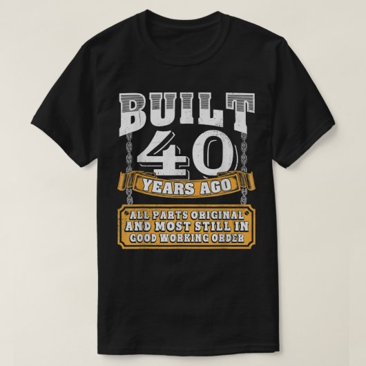 T-shirt Classique 40 ans Construit 1982 Cadeaux originaux (Design devant)