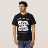 T-shirt classique à motif Punch-kun singe (Devant entier)
