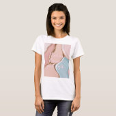 T-shirt classique au graphisme abstrait élégant (Devant entier)