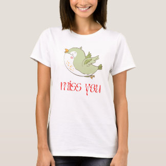 T-shirt classique avec dessin d'oiseau mignon