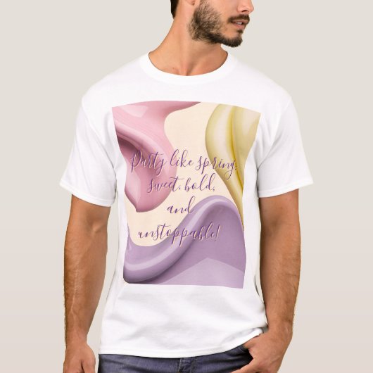 T-shirt classique avec graphique abstrait stylé (Devant)