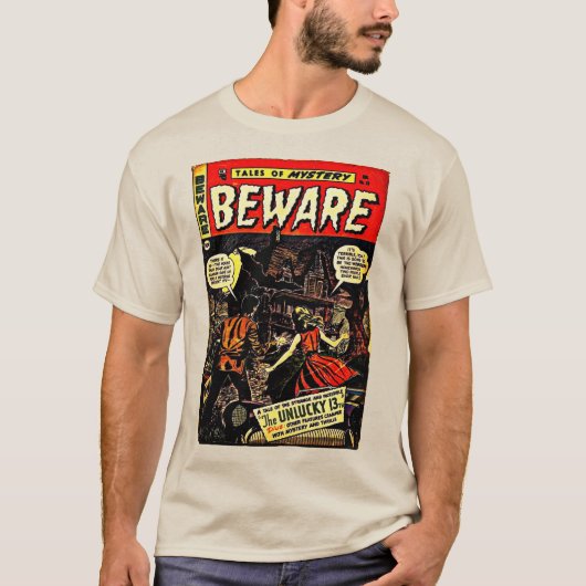 T-shirt classique "BEWARE" Imaginaire Comics (Devant)