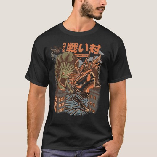T-shirt classique Brocco vs Ramen Kaijus (Devant)