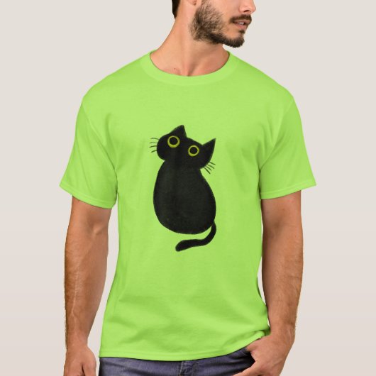 T-shirt classique, chat de dessin animé (Devant)