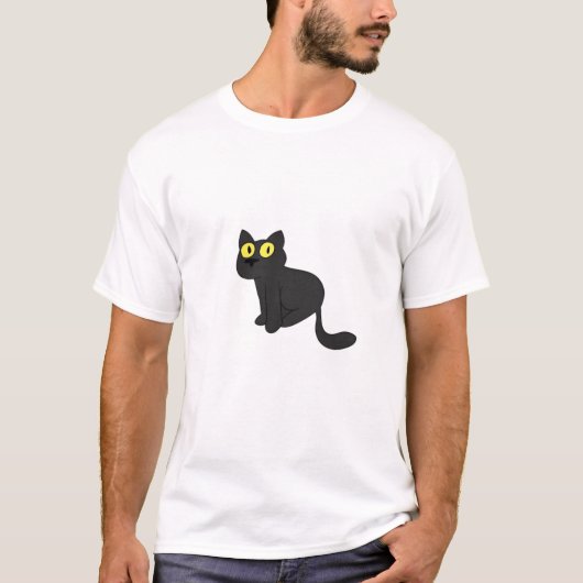 T-Shirt Classique Chat Noir Halloween (Devant)
