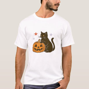 T-shirt classique chaton Halloween sucré effrayant