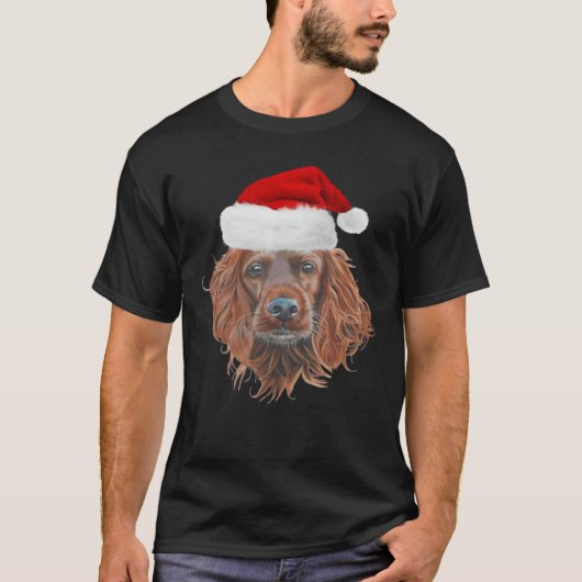 T-Shirt Classique Christmas Irish Setter (Devant)