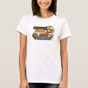 T-shirt Classique COFEE D'ABORD ENFANTS DEUXIÈME déclarati