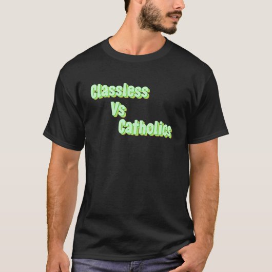 T-shirt Classique Contre Catholique (Devant)