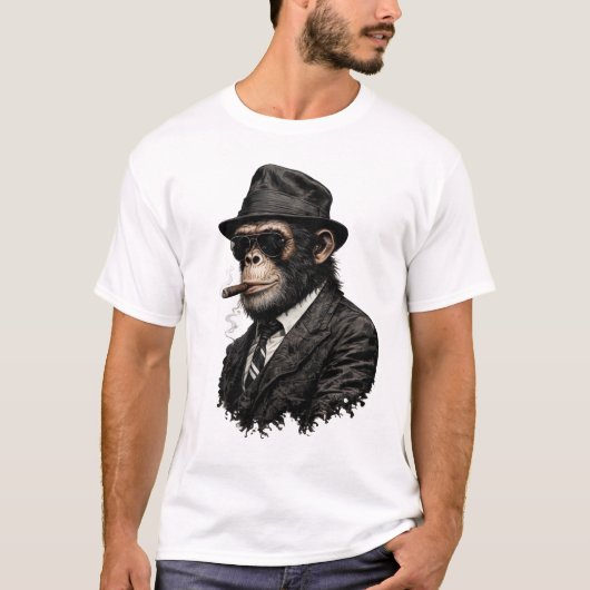 T-Shirt Classique Costume de Singe – Design de Sty (Devant)