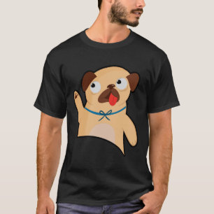 T-shirt Classique Crazy Pug Lady 210