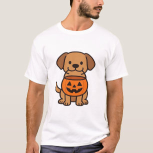 T-shirt classique Cute Cartoon Dog Trick-or-Treati