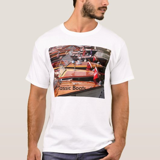 T-shirt classique de bateaux de mâle adulte. (Devant)