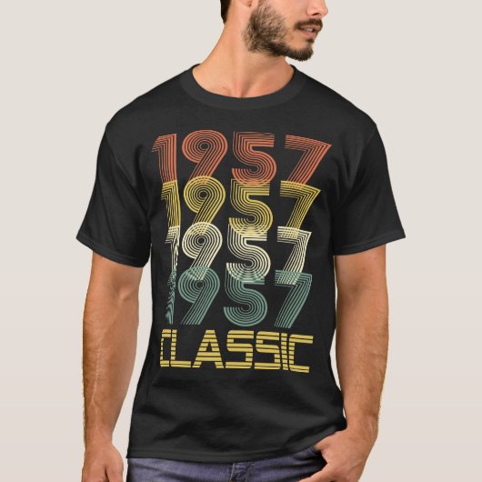 T-shirt classique de cadeau de 1957 de naissance (Devant)