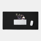 T-Shirt classique de chat noir en cuisine (Clavier et souris)