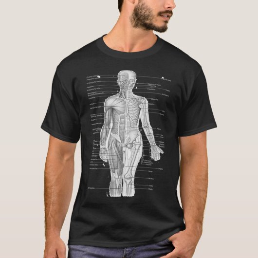 T-shirt classique de l'anatomie humaine (Devant)