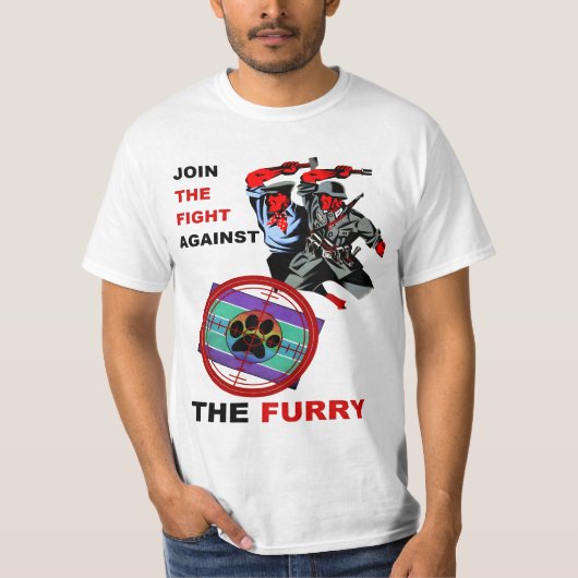 T-shirt classique de l'art anti-furie (Devant)