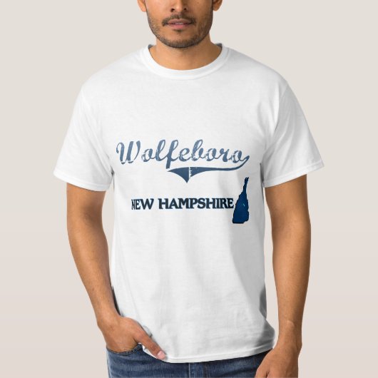 T-shirt Classique de ville de Wolfeboro New Hampshire (Devant)