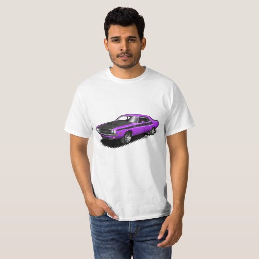 T-shirt classique de voiture de challengeur (Devant entier)