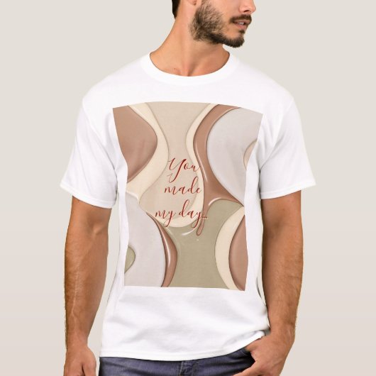T-shirt classique en graphisme abstrait (Devant)