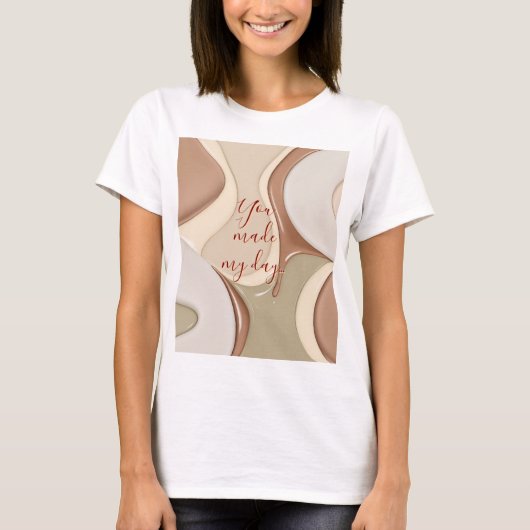 T-shirt classique en graphisme abstrait (Devant)