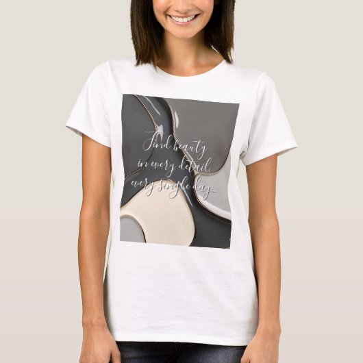 T-shirt classique en graphisme abstrait (Devant)