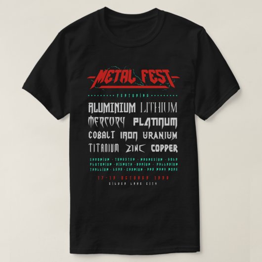 T-shirt classique Fest de métal (Design devant)