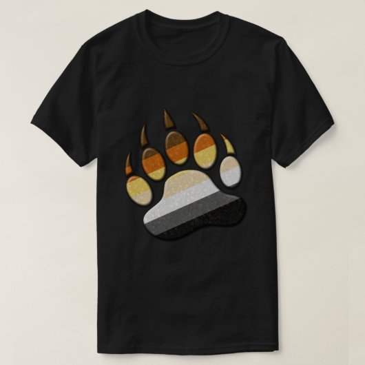 T-shirt classique Gay Bear Pride Paw (Design devant)