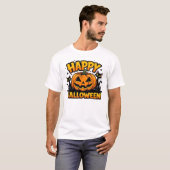 T-Shirt Classique Halloween Chat Noir_2 (Devant entier)