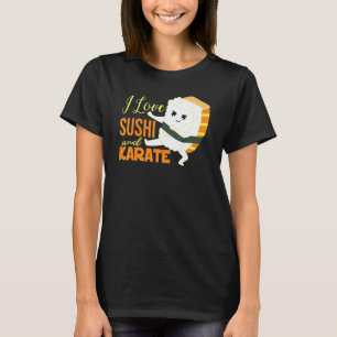 T-shirt Classique J'aime Sushi Et Karaté Nigiri Japonais