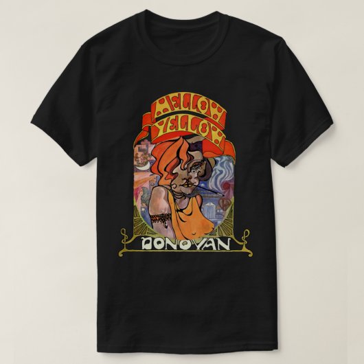 T-shirt classique jaune moelleux Donovan (Design devant)