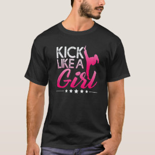 T-shirt Classique Je donne des coups de pied comme une fil