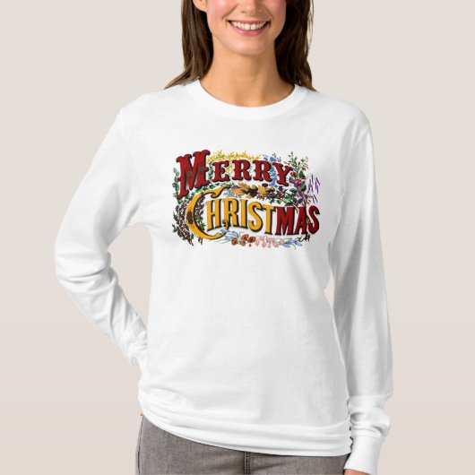 T-shirt Classique "Joyeux Noël" Coloré (Devant)