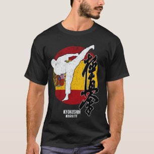 T-shirt Classique Kyokushin Espagne Karaté Drapeau espagno