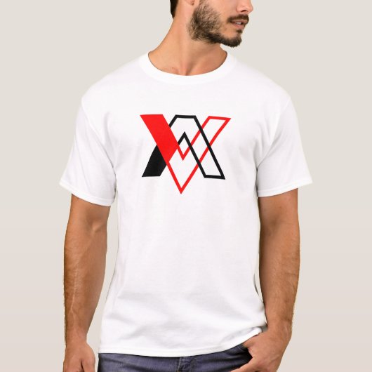 T-shirt Classique Lettre Minimale VA (Devant)