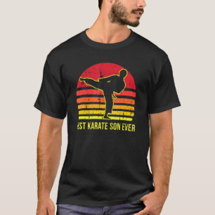 T-shirt Classique Mignon Rétro Karaté Fils Design Arts Mar