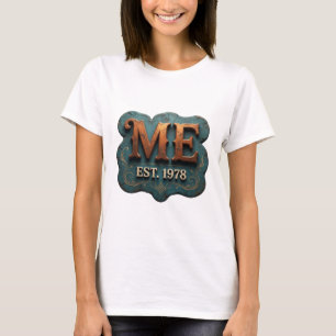 T-shirt Classique Or ME EST 1978 Citation Design
