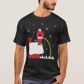 T-shirt classique Père Noël pee de Noël inappropri (Devant)
