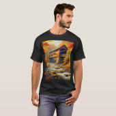 T-shirt classique, pont couvert d'automne (Devant entier)