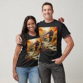 T-shirt classique, pont couvert d'automne (Unisexe)