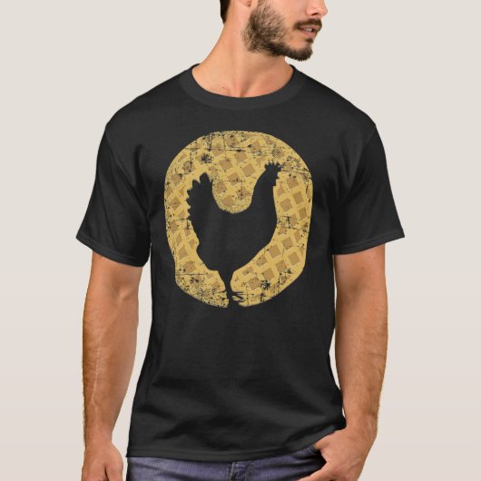 T-shirt classique poulet et gaufres (Devant)