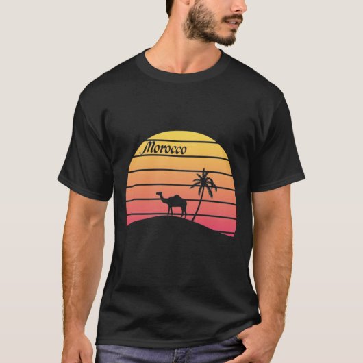 T-Shirt classique rétro MAROC (Devant)