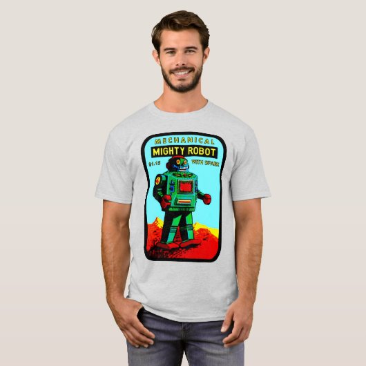 T-shirt classique "Robot puissant" (Devant entier)