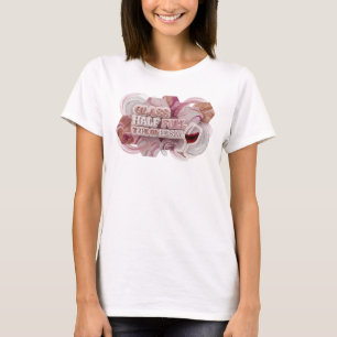 T-shirt Classique Rose VERRE À MOITIÉ PLEIN TYPE DE PERSON
