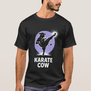 T-shirt Classique Silhouette de Vache de Karaté Drôle Arts