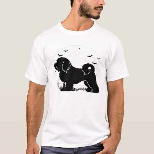 T-shirt classique silhouette lune d'Halloween Chie (Devant)