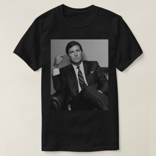 T-shirt classique Tucker Carlson au doigt moyen (Design devant)