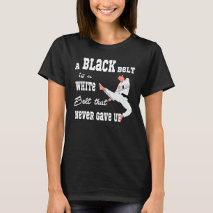 T-shirt Classique Une Ceinture Noire Est Une Ceinture Blan