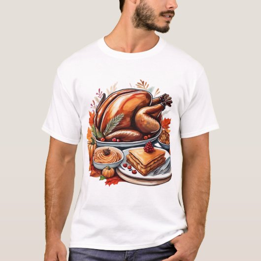T-Shirt Classique Une Table Pleine de Gratitude (Devant)